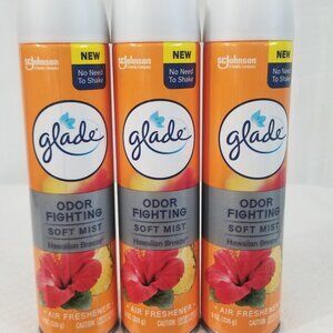 Glade Air Freshener Soft Mist Aerosol, Hawaiian Breeze - 8 Oz. (3 cans)
